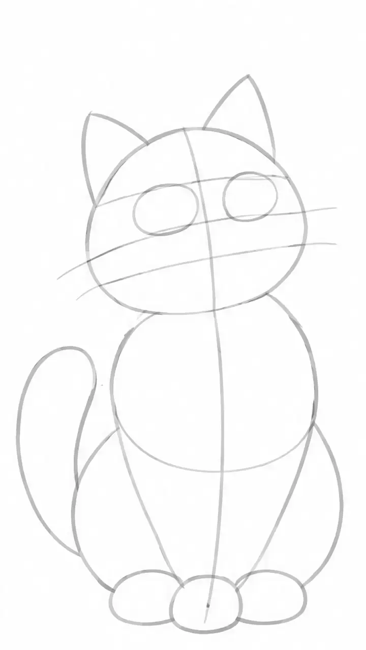 Cartoon cat, stage 2: Proportions