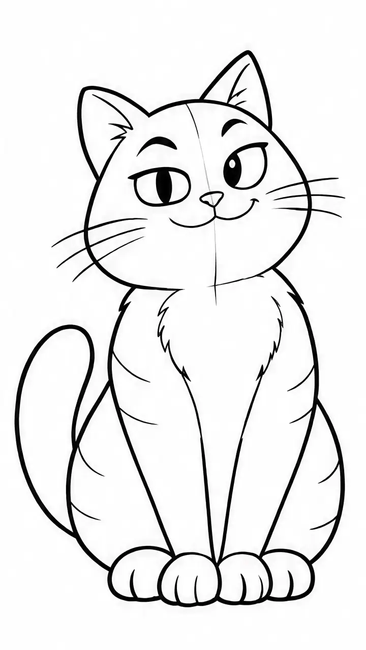 Cartoon cat, stage 5: Interior edges