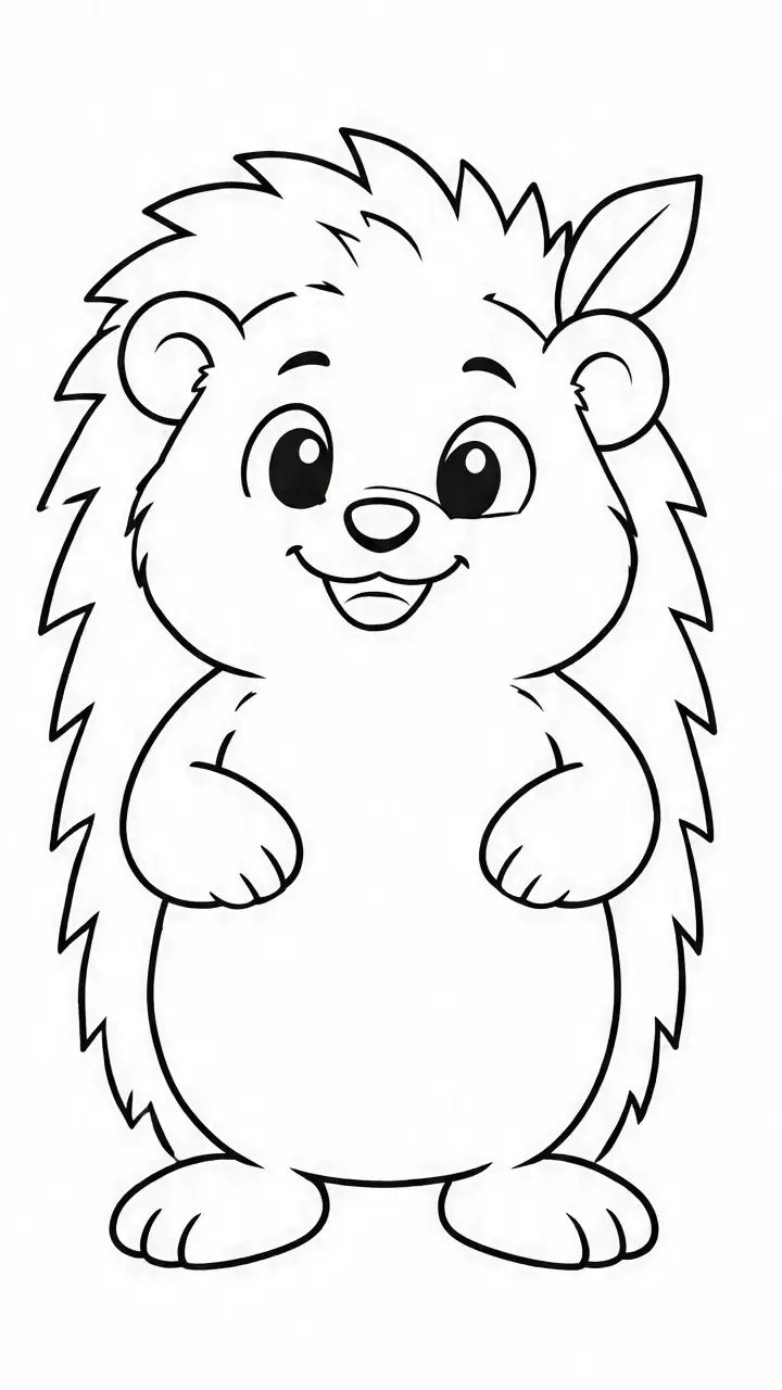 Cartoon hedgehog, stage 5: Interior edges