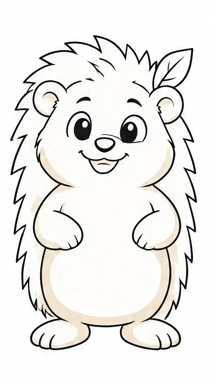 Cartoon hedgehog, stage 6: Shadow shapes