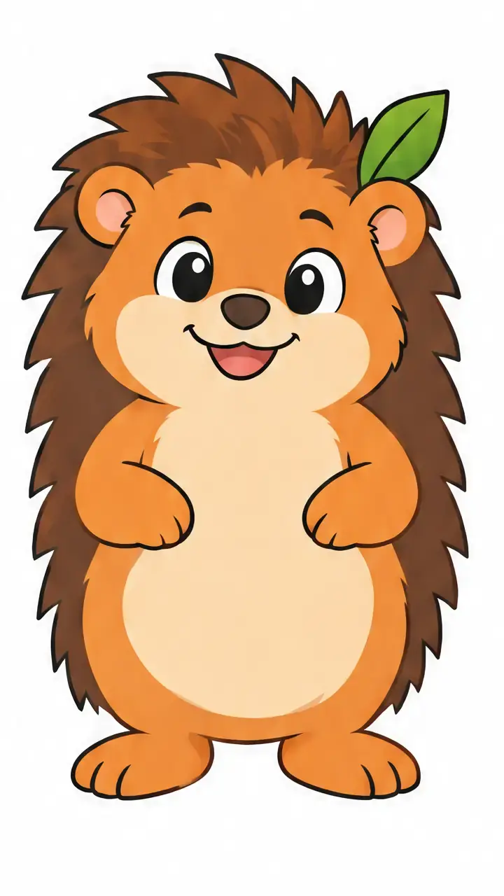 Cartoon hedgehog, stage 7: Midtones