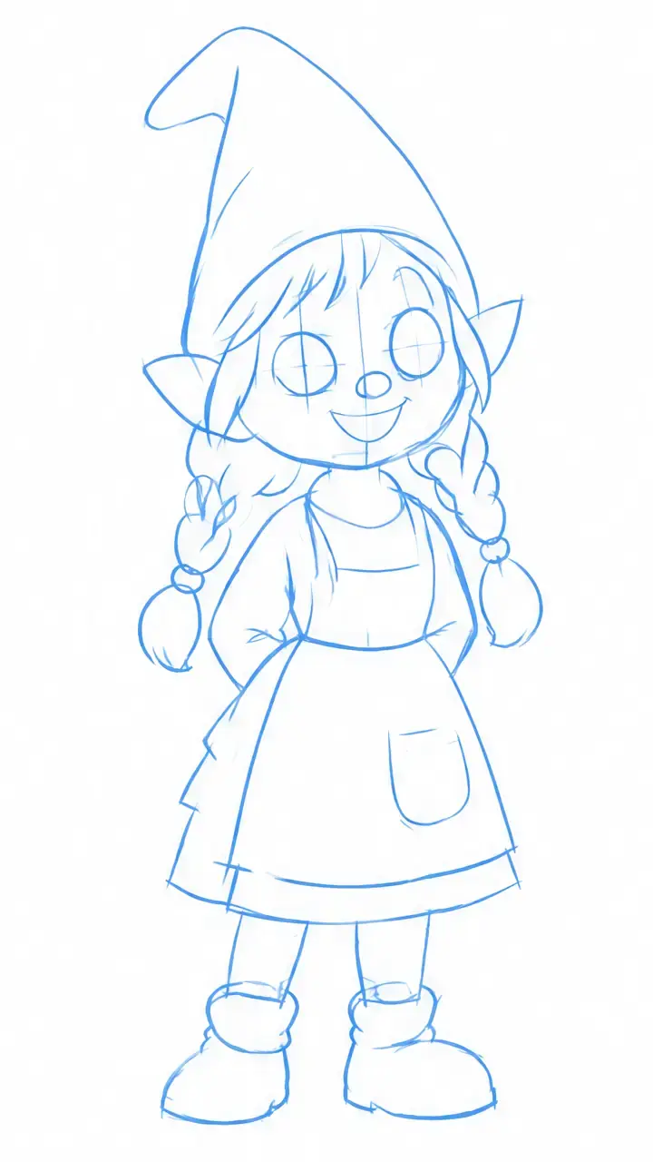 Cartoon gnome, stage 3: Placement