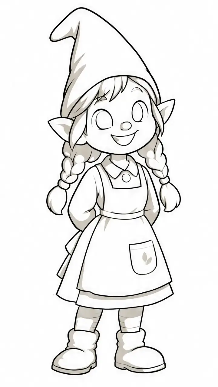 Cartoon gnome, stage 6: Shadow shapes