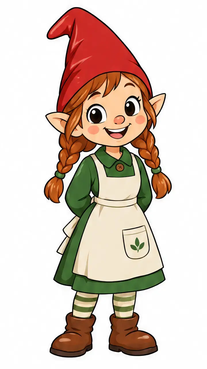 Cartoon gnome, stage 9: Finish