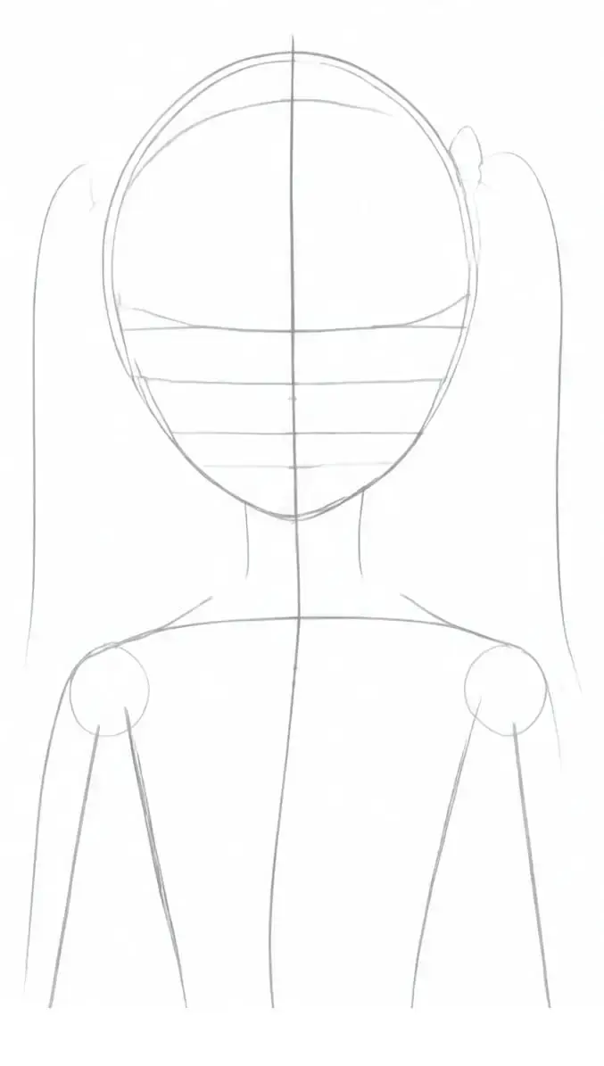Manga schoolgirl, stage 2: Proportions